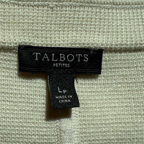 TALBOTS | Classic Cardigan in Cream with Gold Tone Buttons| Size L - Picture 3 of 4